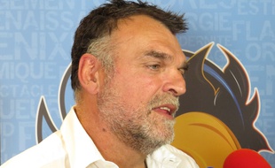 Philippe Gardent, le nouveau manager général et entraîneur du Fenix handball, lors de sa présentation officielle, le 17 juin à Toulouse.