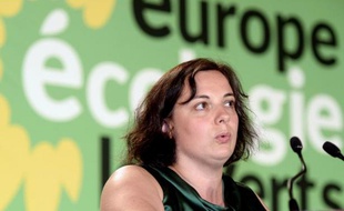 La secrétaire nationale d'Europe-Ecologie-Les-Verts (EELV) Emmanuelle Cosse, le 23 août 2014 à Pessac
