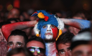 Un supporter français dans la fan zone marseillaise.