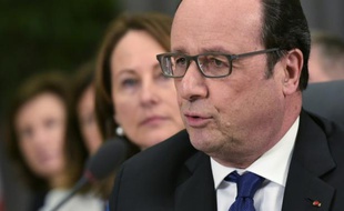 Le président français François Hollande lors d'une rencontre bilatérale avec le président américain Barack Obama à Washington le 31 mars 2016