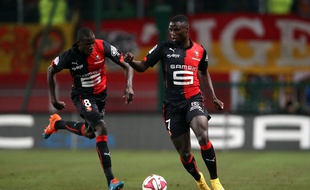 Abdoulaye Doucouré et Paul-Georges Ntep s'entendent comme larrons en foire à Rennes.