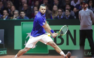 Jo-Wilfried Tsonga, le 21 novembre 2014 à Lille.
