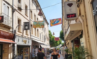 Illustration de la canicule. Ici à Carpentras le 23 juillet 2019