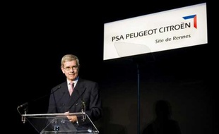 Philippe Varin, président du directoire de PSA, à Rennes en octobre 2010.