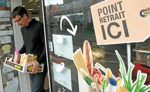 Passée sur Internet, la commande se récupère chez l'épicier à l'heure choisie.