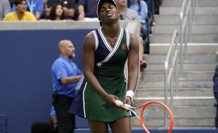 Sloane Stephens s'est inclinée face à Angelique Kerber au 3e tour de l'US Open, le 3 septembre 2021.