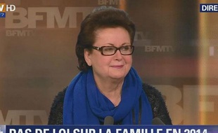 Christine Boutin sur le plateau de BFM TV le 3 février 2014.