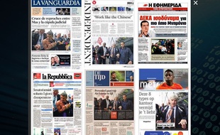 Les unes de la presse étrangère consacrées au conflit chez Air France.