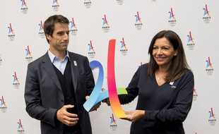 Tony Estanguet et Anne Hidalgo à Lausanne, le 11 juillet 2017.