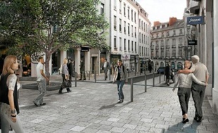 La rue sera transformée pour faire davantage de places aux piétons et vélos.