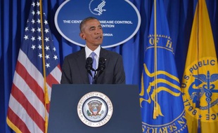 Le président Barack Obama lors de la présentation des grandes lignes du plan d'action américain, à Atlanta le 16 septembre 2014