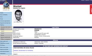 capture d'écran du site d'interpol