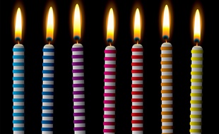 Illustration de bougies d'anniversaire.