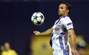 Jérémy Morel lors du match entre le Dinamo Zagreb et Lyon le 22 novembre 2016.