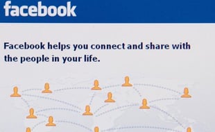 Page d'accueil du réseau social Facebook.