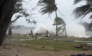 Après le passage du cyclone Pam à Port Vila, au Vanuatu, le 14 mars 2015.