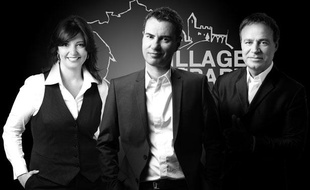 Carinne TEYSSANDIER ; Fabien LECOEUVRE ; Laurent LUYAT de "Village Départ" sur France 3