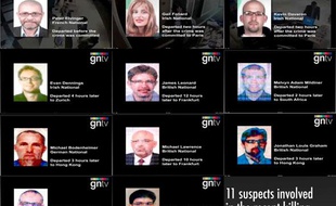 Les onze personnes suspectées du meurtre de Mahmoud al-Mabbouh, un cadre du Hamas assassiné à Dubaï le 20 janvier 2010.