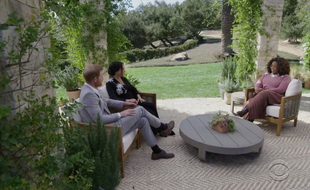 Le prince Harry et son épouse, Meghan Markle, interviewés par la présentatrice Oprah Winfrey