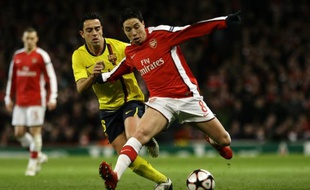 Le Français d'Arsenal, Samir Nasri, lors d'un quart de finale aller de Ligue des champions face à Barcelone, le 31 mars 2010.