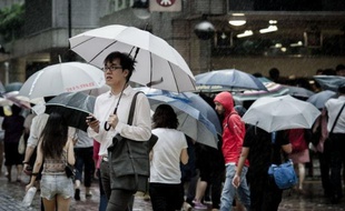 Une centaine de personnes ont été blessées et des centaines d'arbres arrachés à Hong Kong après le passage pendant la nuit de lundi à mardi du typhon Vicente à proximité, qui a poussé les autorités à déclarer une alerte de niveau 10, pour la première fois depuis 1999.