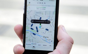 Illustration sur l'application Uberpop. / AFP / THOMAS OLIVA