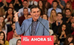 Pedro Sanchez, le socialiste président du gouvernement espagnol sortant, favori pour remporter les élections.