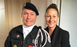Jean-Michel Fauvergue, ancien patron du Raid, et son épouse Véronique