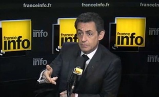 Nicolas Sarkozy, interrogé sur France info le 26 mars 2012.