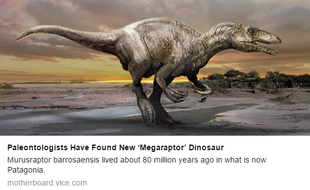Une nouvelle espèce de dinosaure carnivore datant de 80 millions d'années a été découverte en Argentine. Cela devrait contribuer à déterminer les origines et l'évolution des mégaraptoriens dont il est le premier spécimen découvert.