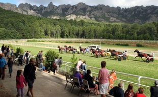 L'hippodrome de Viseo à Zonza en Corse, le 16 août 2015