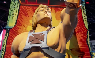 Une statue de Musclor, au Comic-Con de San Diego, en juillet 2019.
