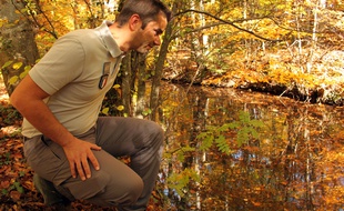 Yannick Pognart, inspecteur de l'environnement à l'Onema, à Gap le 23 octobre 2015.