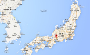 Capture d'écran Google map de la ville de Nagoya, au Japon