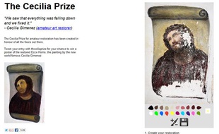 Un site propose de restaurer un portrait du Christ, après la médiatisation de l'histoire de Cecilia Gimenez, auteure de la pire restauration d'oeuvre d'art de l'histoire.