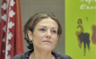Chantal Jouanno, secrétaire d'Etaten charge de l'Ecologie, hierà Strasbourg.