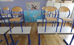 Strasbourg le 0309 2012. Classe dans une école primaire primaire.
