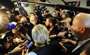 Les journalistes pendant le congres de refondation du Front National