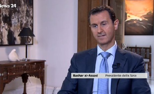 Le président syrien Bachar al-Assad sur la chaîne Rai, le 18 novembre 2015.