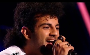 Araz, le toulousain d'adoption, candidat de The Voice 2016, lors de son passage dans l'émission du 6 février 2016.