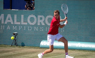 Daniil Medvedev lors d'un match du tournoi de Majorque, le 24 juin 2021.