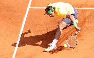 Rafael Nadal, lors de sa victoire face à Andy Murray, le 16 avril 2011