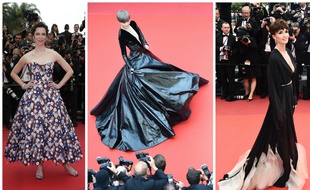 Rebecca Hall en Dior, Li Yuchun, aka Chris Lee en Julien Fournié, Paz Vega en Stéphane Rolland.