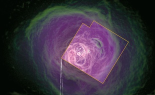 Une partie de l'amas de Persée, observée par le satellite Hitomi.