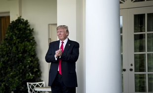 Donald Trump après son annonce de sortir des accords de Paris, le 1er juin 2017 à la Maison-Blanche, Washington.