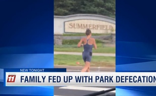 Capture d'écran de la joggeuse recherchée pour défécation publique dans le Colorado.