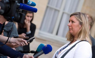 La présidente de la CFE-CGC Carole Couvert, le 26 août 2013 à Paris