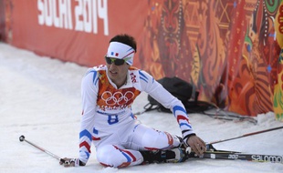 Le champion français du combiné nordique, Jason Lamy-Chappuis, lors de l'épreuve des JO de Sotchi, le 12 février 2014.