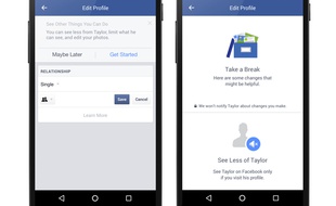 Les outils de Facebook en test pour mieux gérer ses relations en ligne avec ses ex.