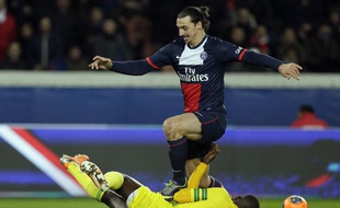 Zlatan Ibrahimovic face à Nantes, le 19 janvier 2014
